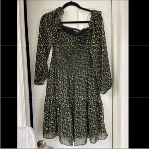 Black dress with yellow flowers ,brand Sam edelnam